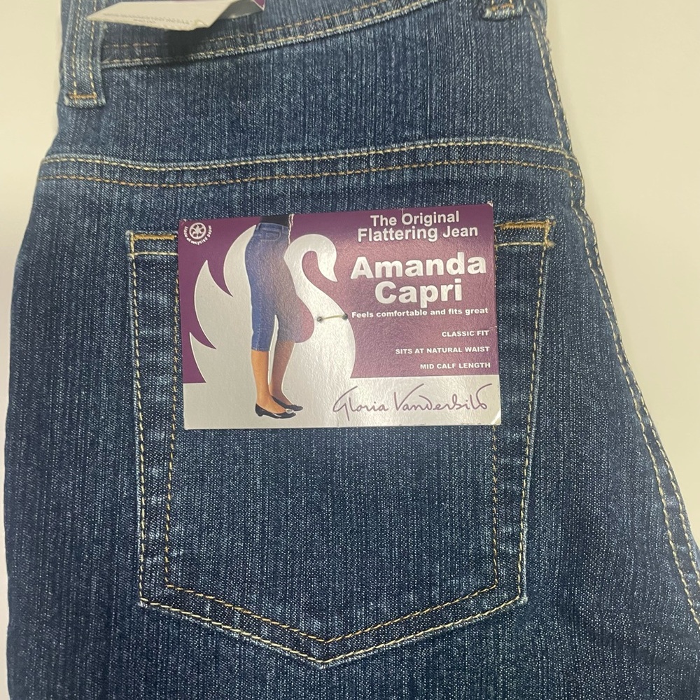 Gloria Vanderbilt Amanda Capri‎ Dark Blue Jeans - Picture 6 of 6